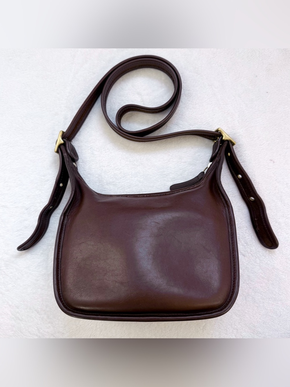 Vintage Coach 9950 Mahogany Brown Leather USA Janice Legacy Crossbody Purse GUC